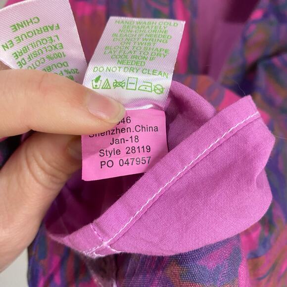 Lilly Pulitzer Brynn Strapless Pink Floral Crochet Mini Dress Size 0 - Picture 12 of 12